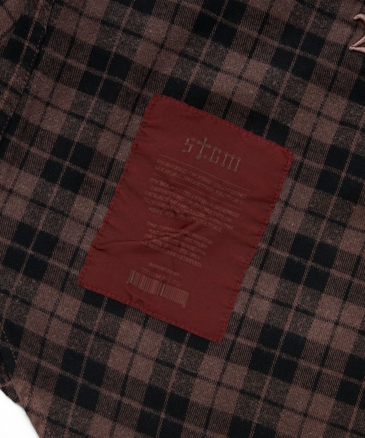 스티그마(STIGMA) PIGMENT CROP OVER SHIRTS BROWN
