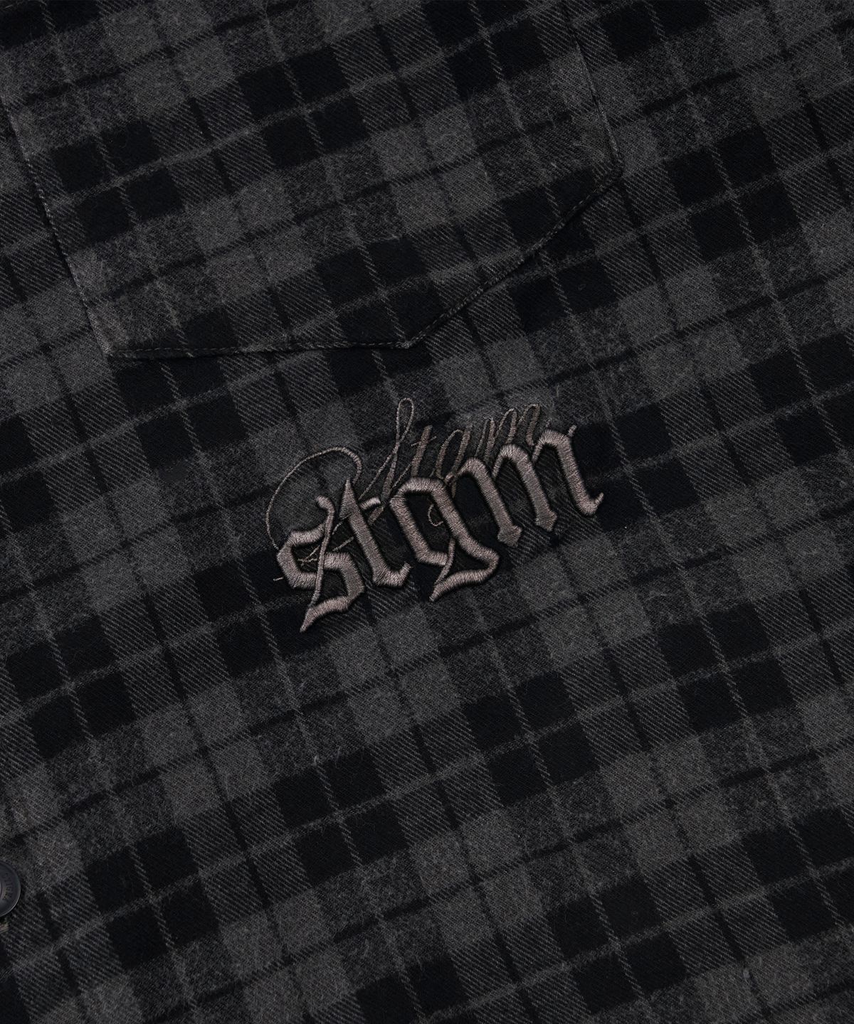 스티그마(STIGMA) PIGMENT CROP OVER SHIRTS CHARCOAL