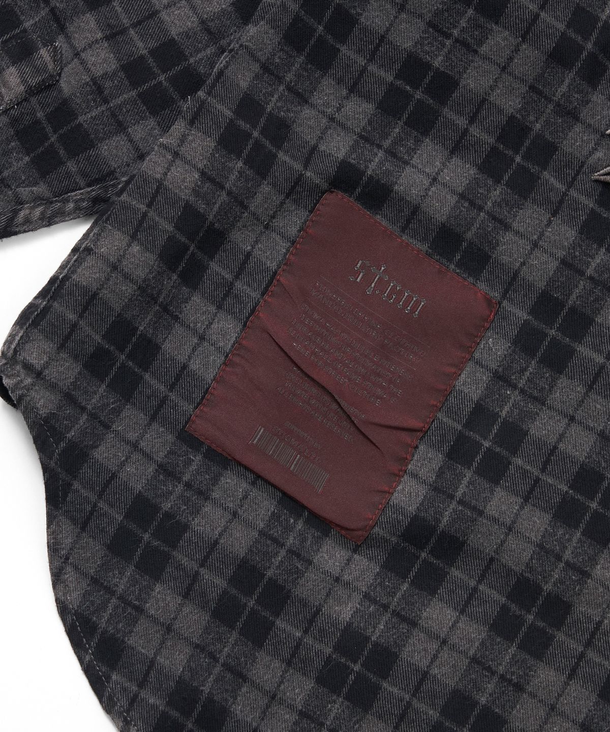 스티그마(STIGMA) PIGMENT CROP OVER SHIRTS CHARCOAL
