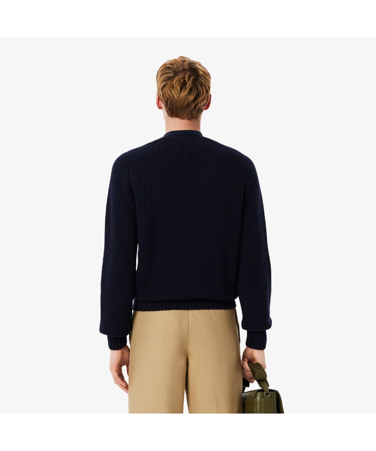 라코스테(LACOSTE) 남성 립조직 크루넥 스웨터 AH3142-55N 166