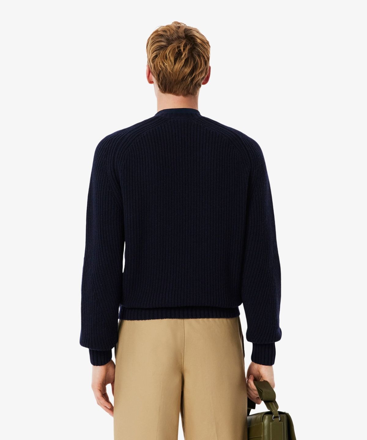 라코스테(LACOSTE) 남성 립조직 크루넥 스웨터 AH3142-55N 166