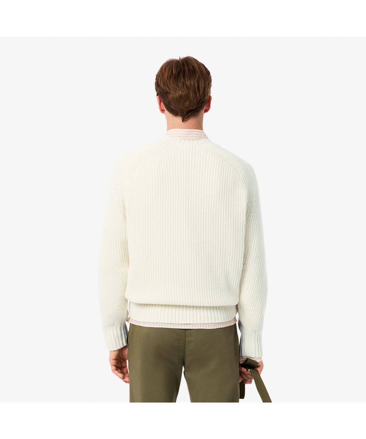 라코스테(LACOSTE) 남성 립조직 크루넥 스웨터 AH3142-55N XFJ