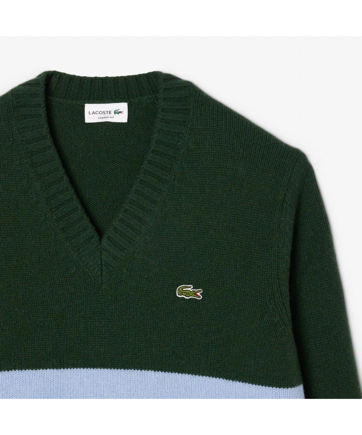 라코스테(LACOSTE) 남성 스트라이프 브이넥 스웨터 AH5180-55N 9IS