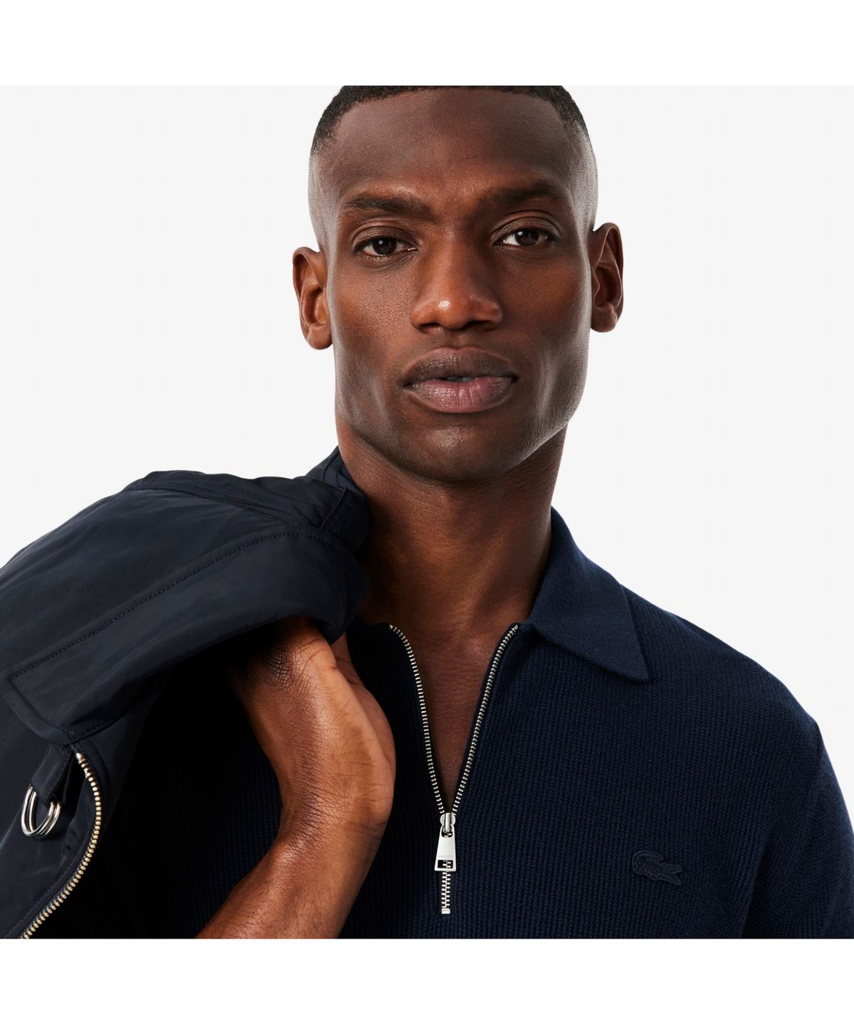 라코스테(LACOSTE) 남성 울코튼 반집업 카라 스웨터 AH5187-55N 166