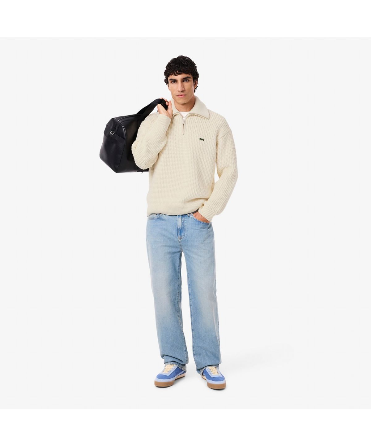 라코스테(LACOSTE) 남성 스카시 조직 카라 스웨터 AH5205-55N XFJ