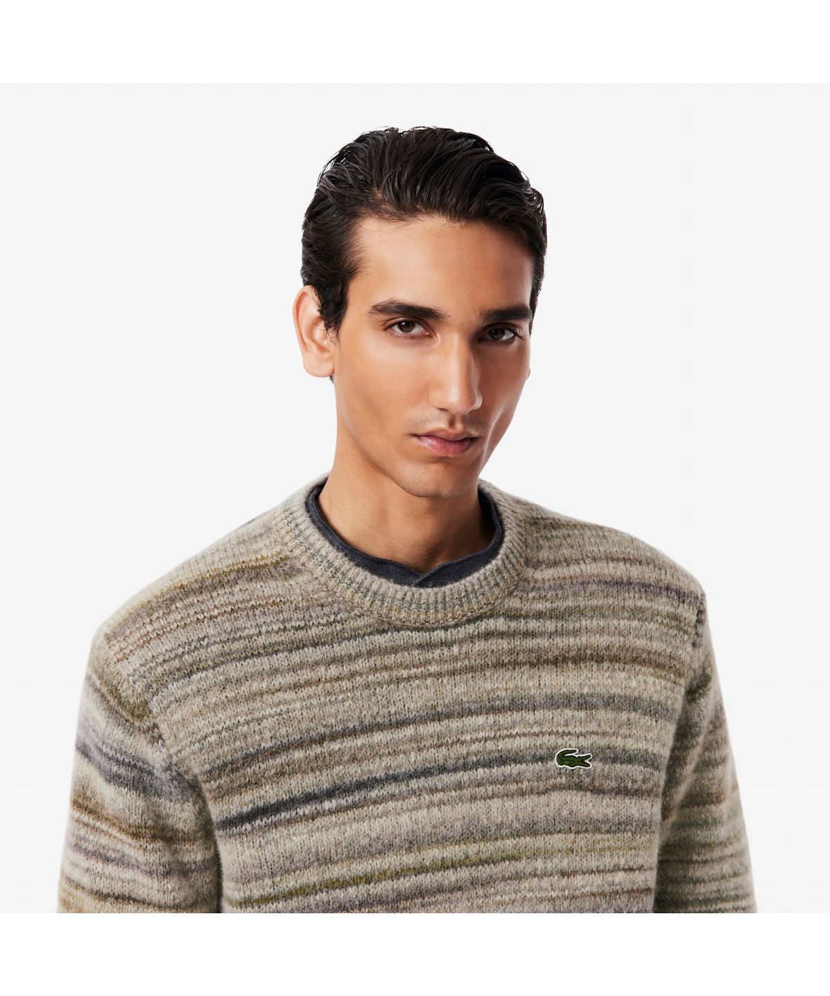 라코스테(LACOSTE) 남성 스트라이프 크루넥 스웨터 AH5221-55N 9IP