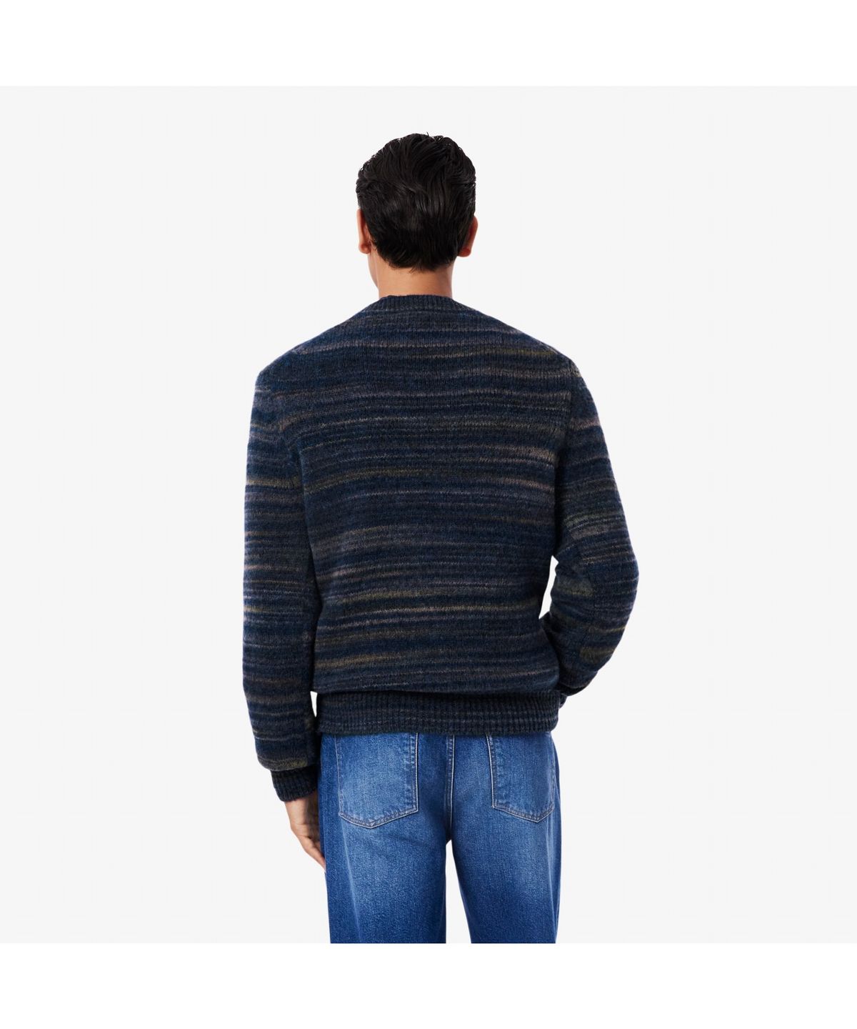 라코스테(LACOSTE) 남성 스트라이프 크루넥 스웨터 AH5221-55N L0K