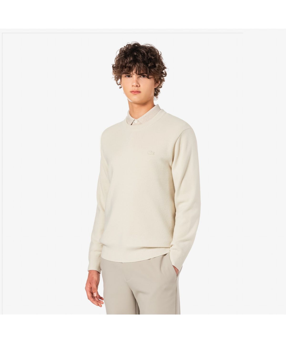 라코스테(LACOSTE) 남성 베이직 크루넥 풀오버 AH596E-55N XFJ