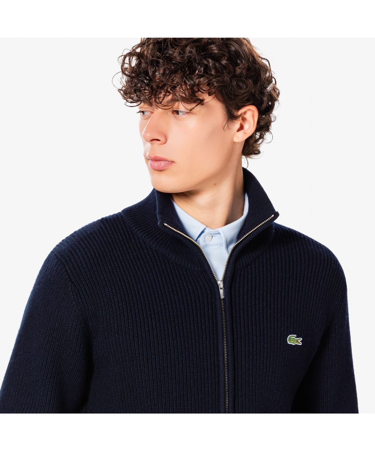 라코스테(LACOSTE) 남성 립조직 풀집업 가디건 AH155E-55N 166