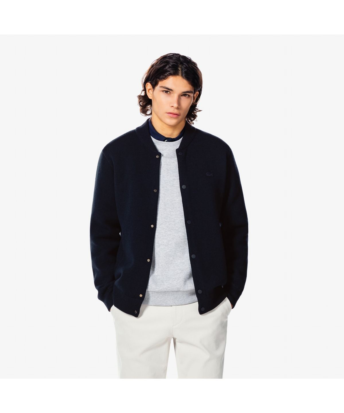 라코스테(LACOSTE) 남성 더블페이스 스타디움 가디건 AH331E-55N 166