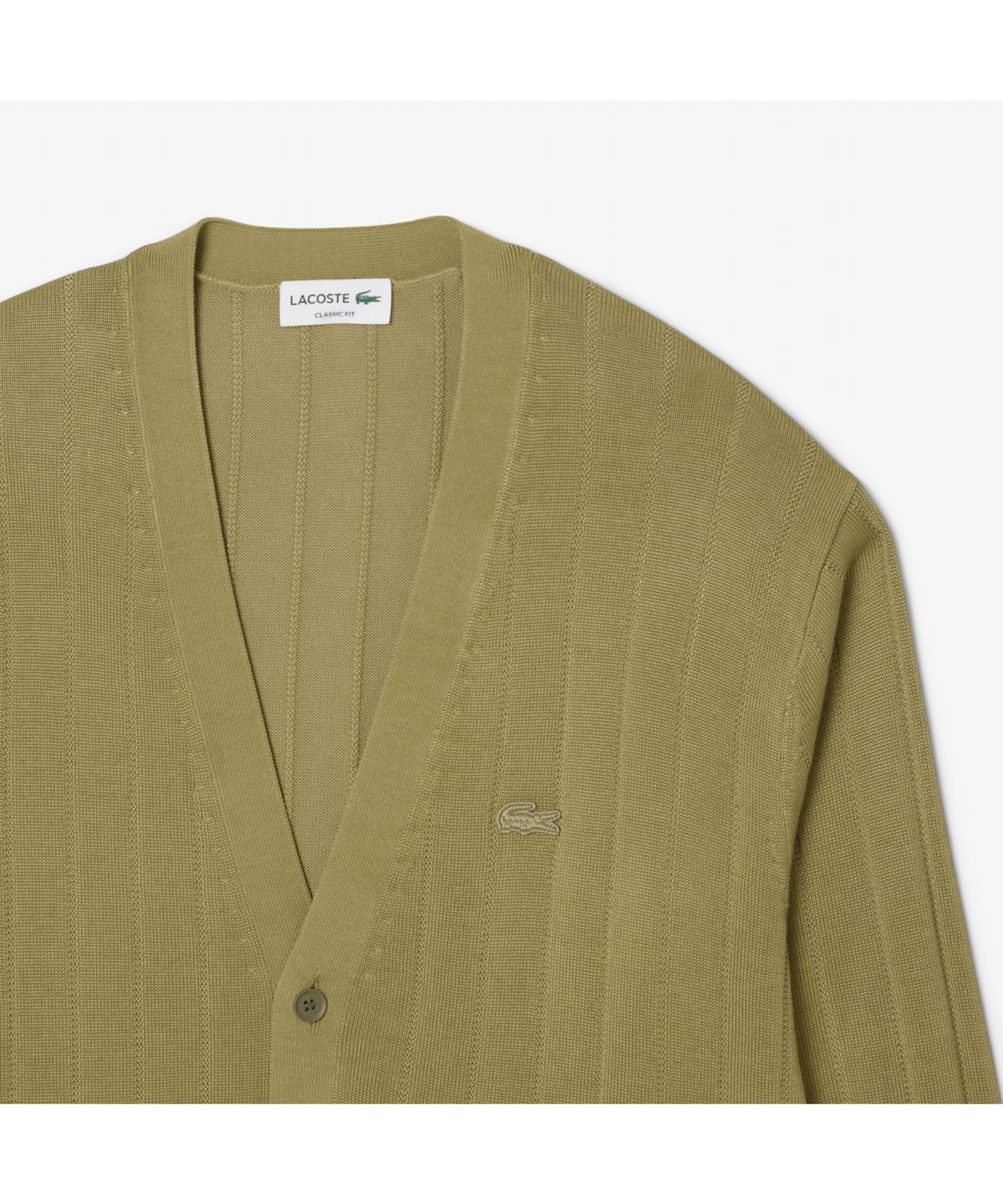 라코스테(LACOSTE) 남성 코튼 립 가디건 AH5338-55N E9F