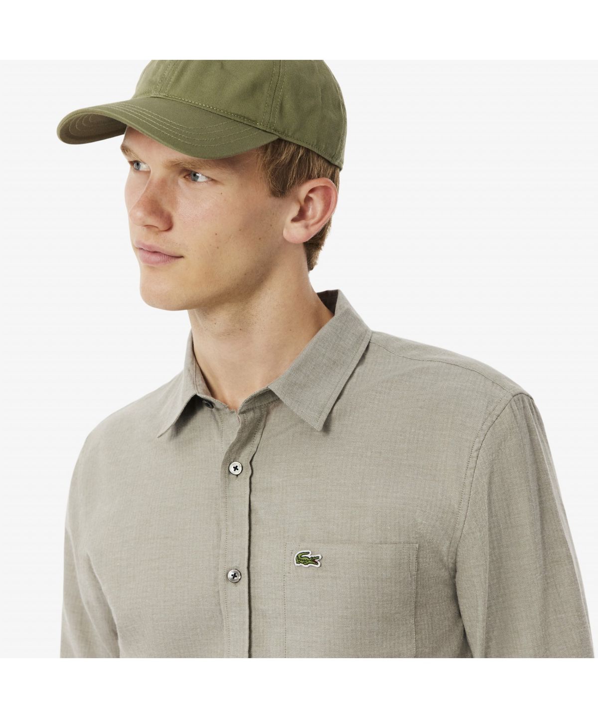 라코스테(LACOSTE) 남성 플란넬 헤링본 셔츠 CH8551-55N J1K