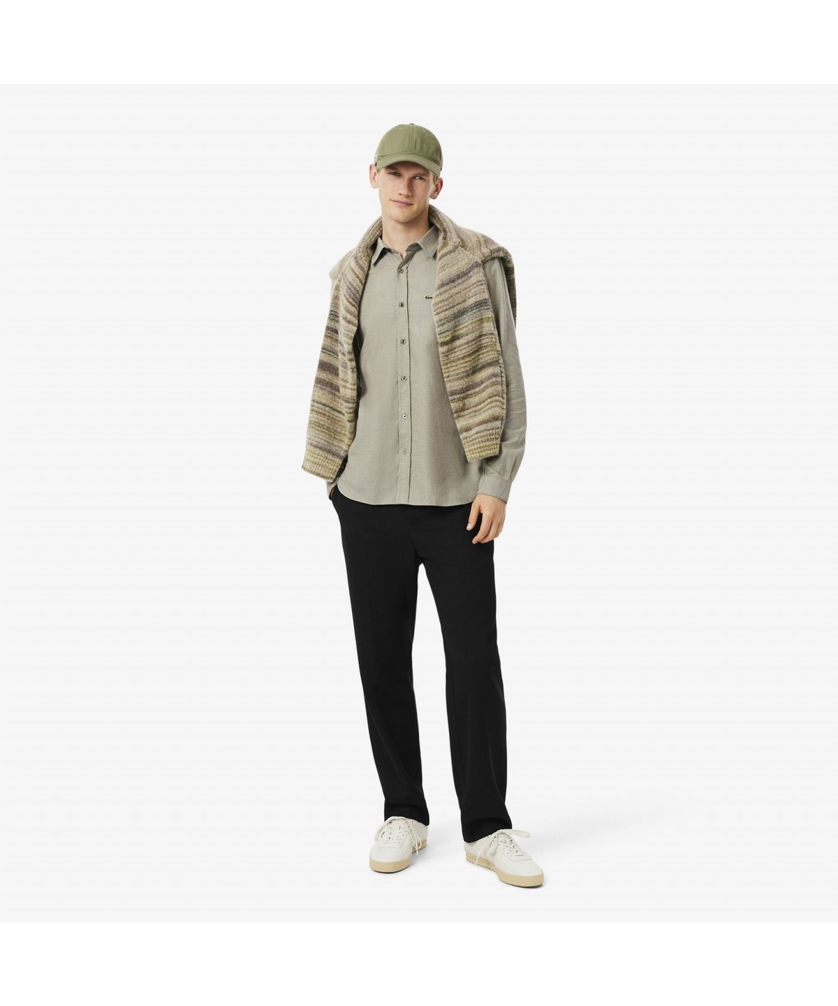 라코스테(LACOSTE) 남성 플란넬 헤링본 셔츠 CH8551-55N J1K
