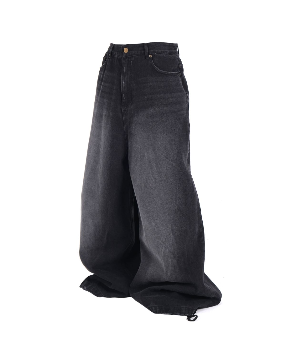 뉴치프시크디피(NEWCHEAPCHICDP) labour washed black denim pants (washed)