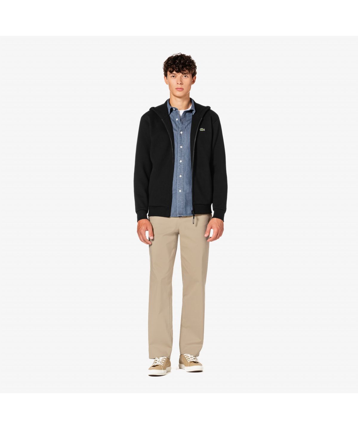 라코스테(LACOSTE) 남성 라코스테 시그니처 테크니컬 후드 집업 SH608E-55N 031