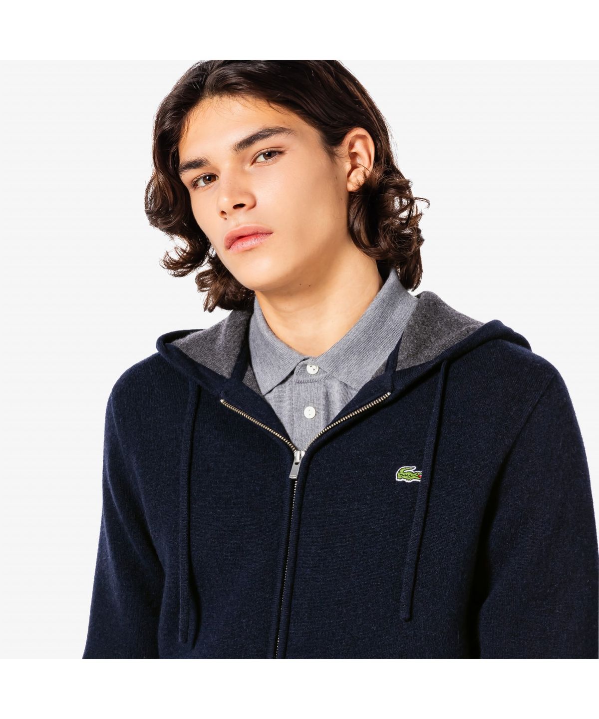 라코스테(LACOSTE) 남성 이중직 후드집업 AH390E-55N 166