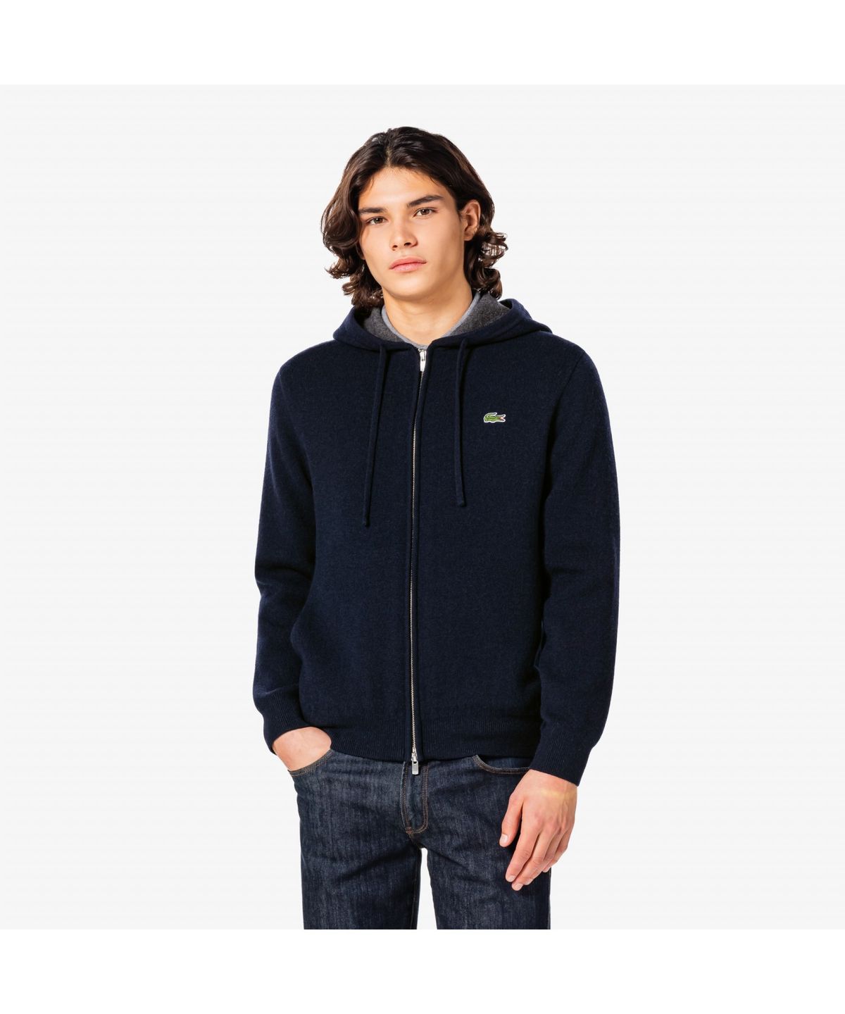 라코스테(LACOSTE) 남성 이중직 후드집업 AH390E-55N 166