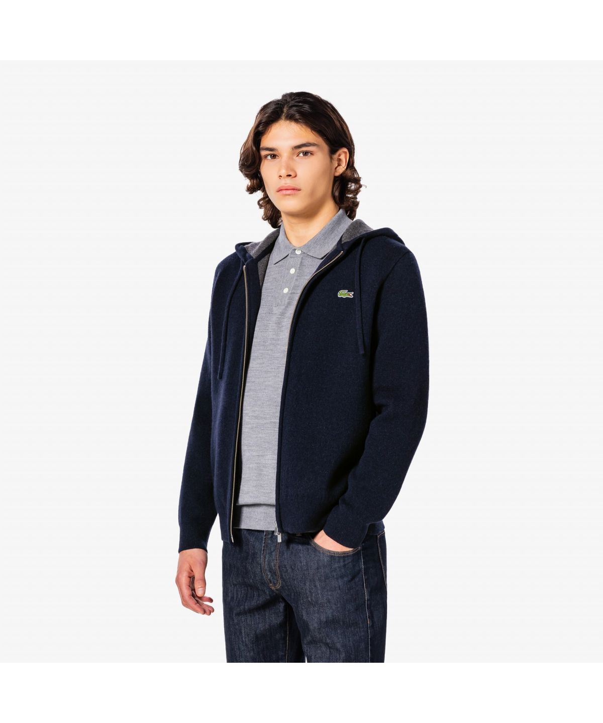 라코스테(LACOSTE) 남성 이중직 후드집업 AH390E-55N 166