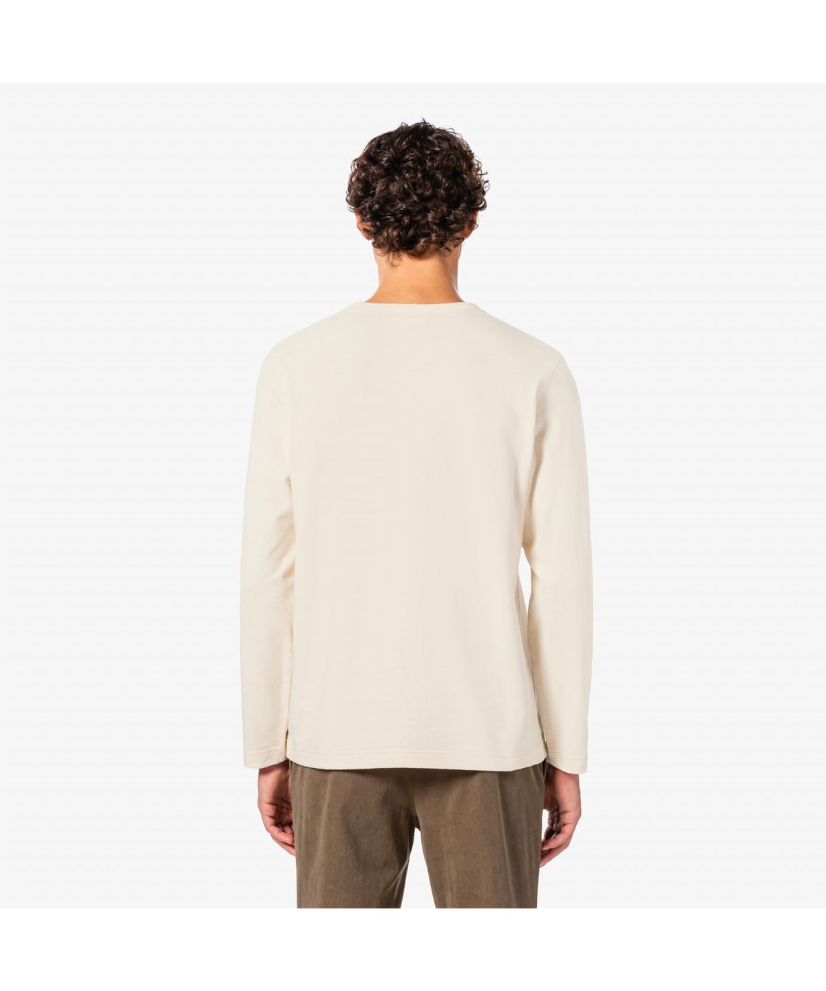 라코스테(LACOSTE) 남성 스티치 크루넥 포켓 긴팔 약기모 티셔츠 TH367E-55N XFJ