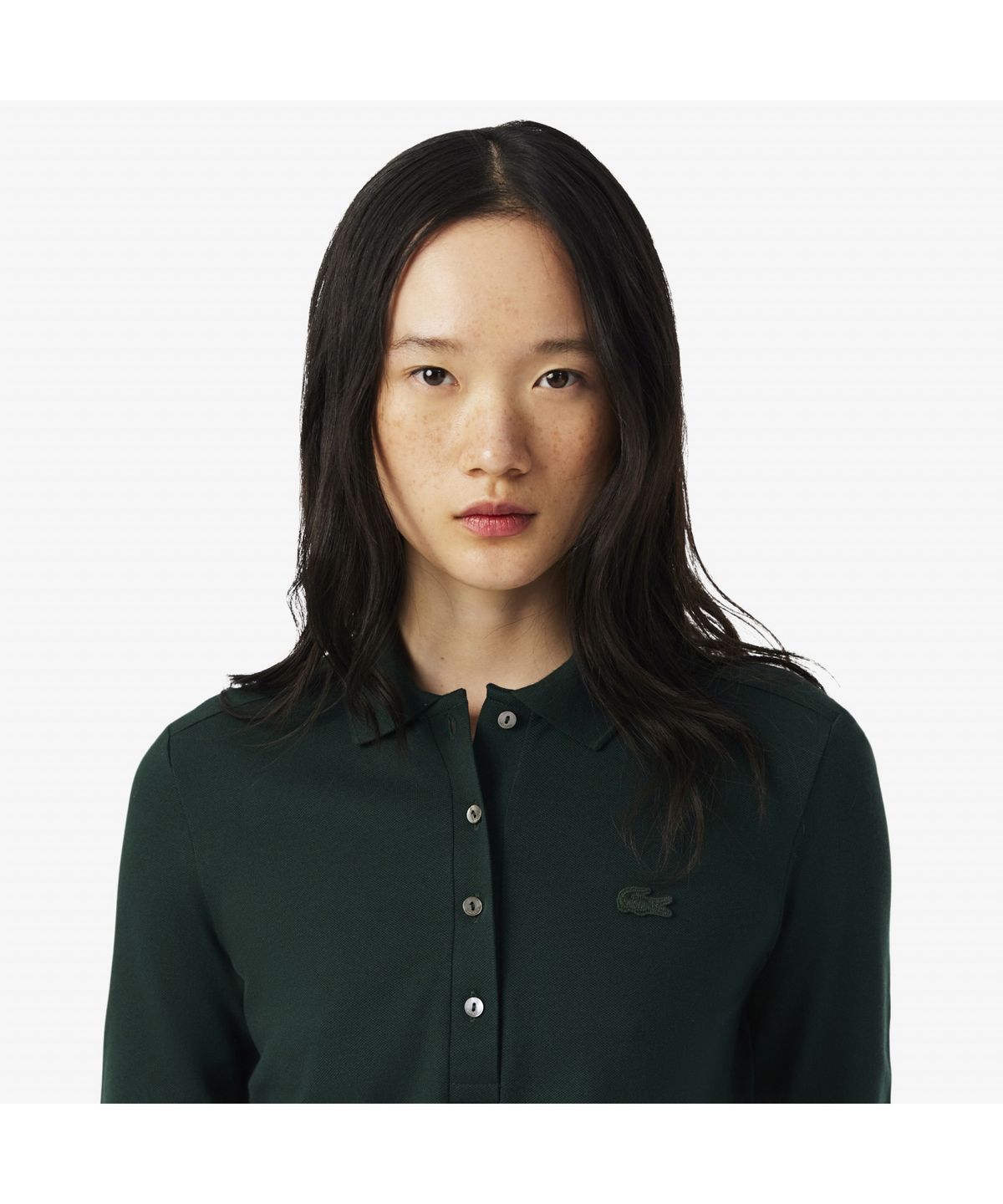 라코스테(LACOSTE) 여성 슬림핏 긴팔 폴로 셔츠 PF5464-55N YZP