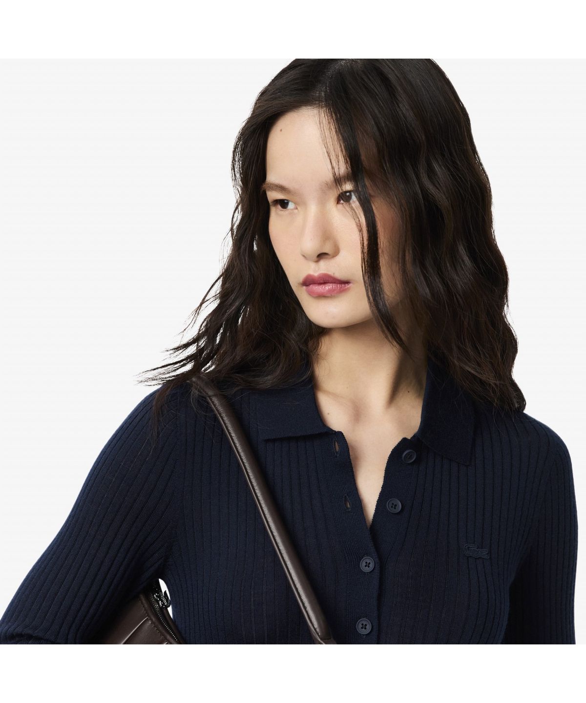라코스테(LACOSTE) 여성 립조직 긴팔 폴로 스웨터 AF4006-55N 166
