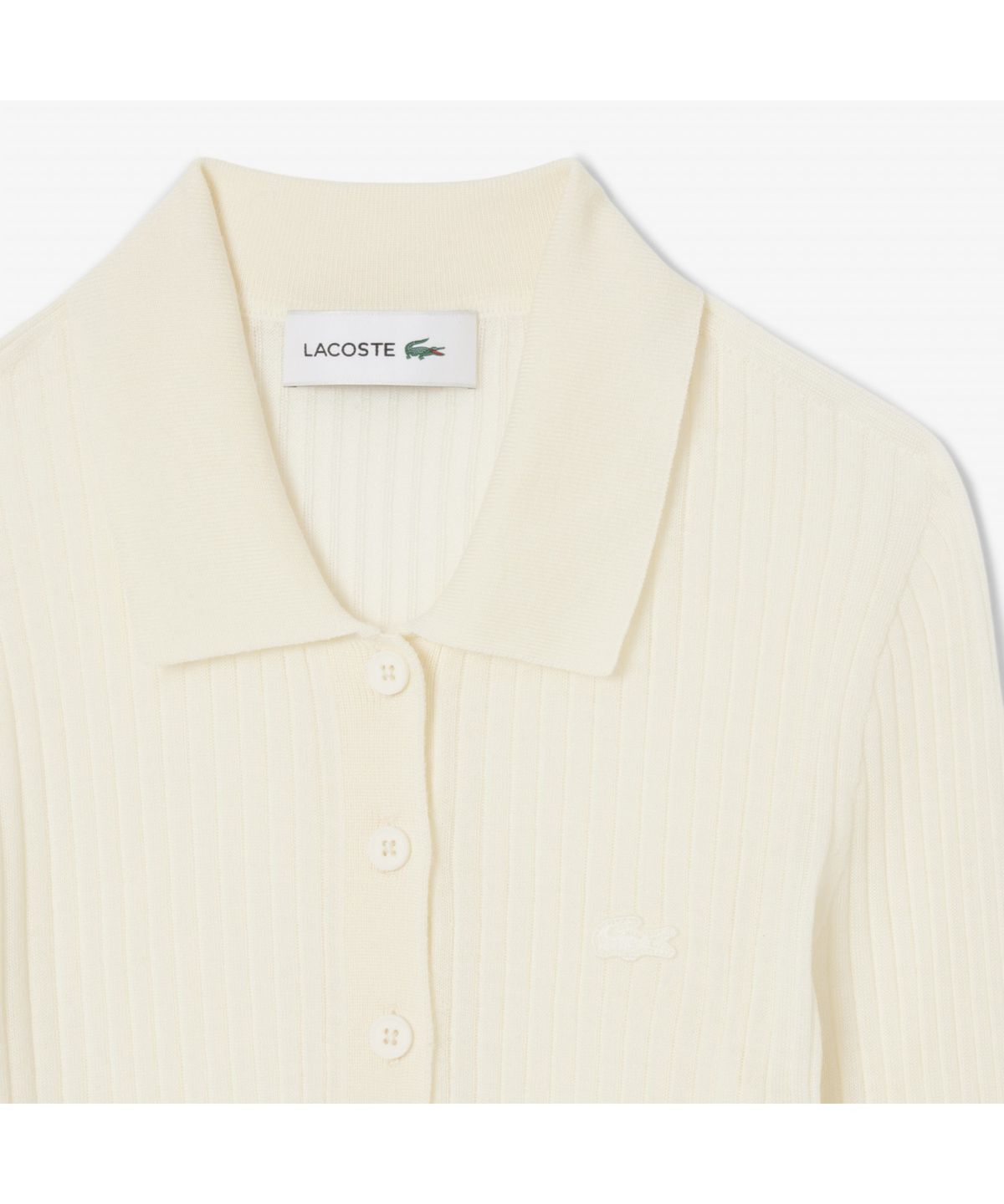 라코스테(LACOSTE) 여성 립조직 긴팔 폴로 스웨터 AF4006-55N 70V