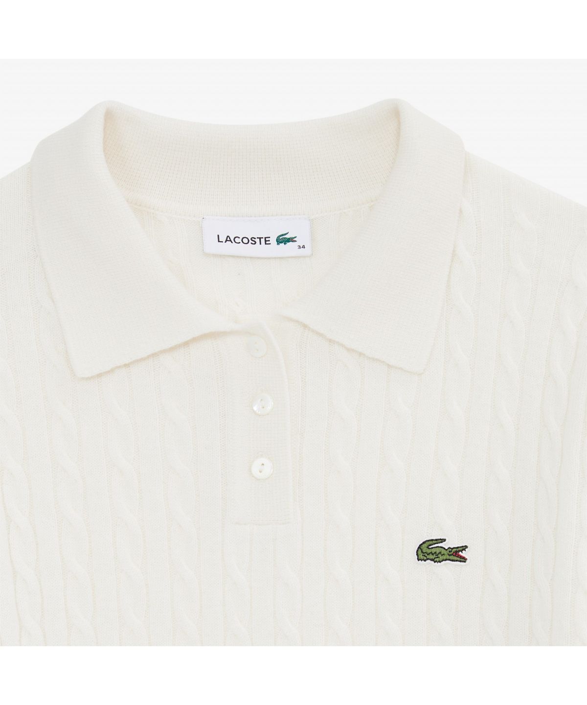 라코스테(LACOSTE) 여성 케이블 긴팔 폴로 스웨터 AF207E-55N XFJ