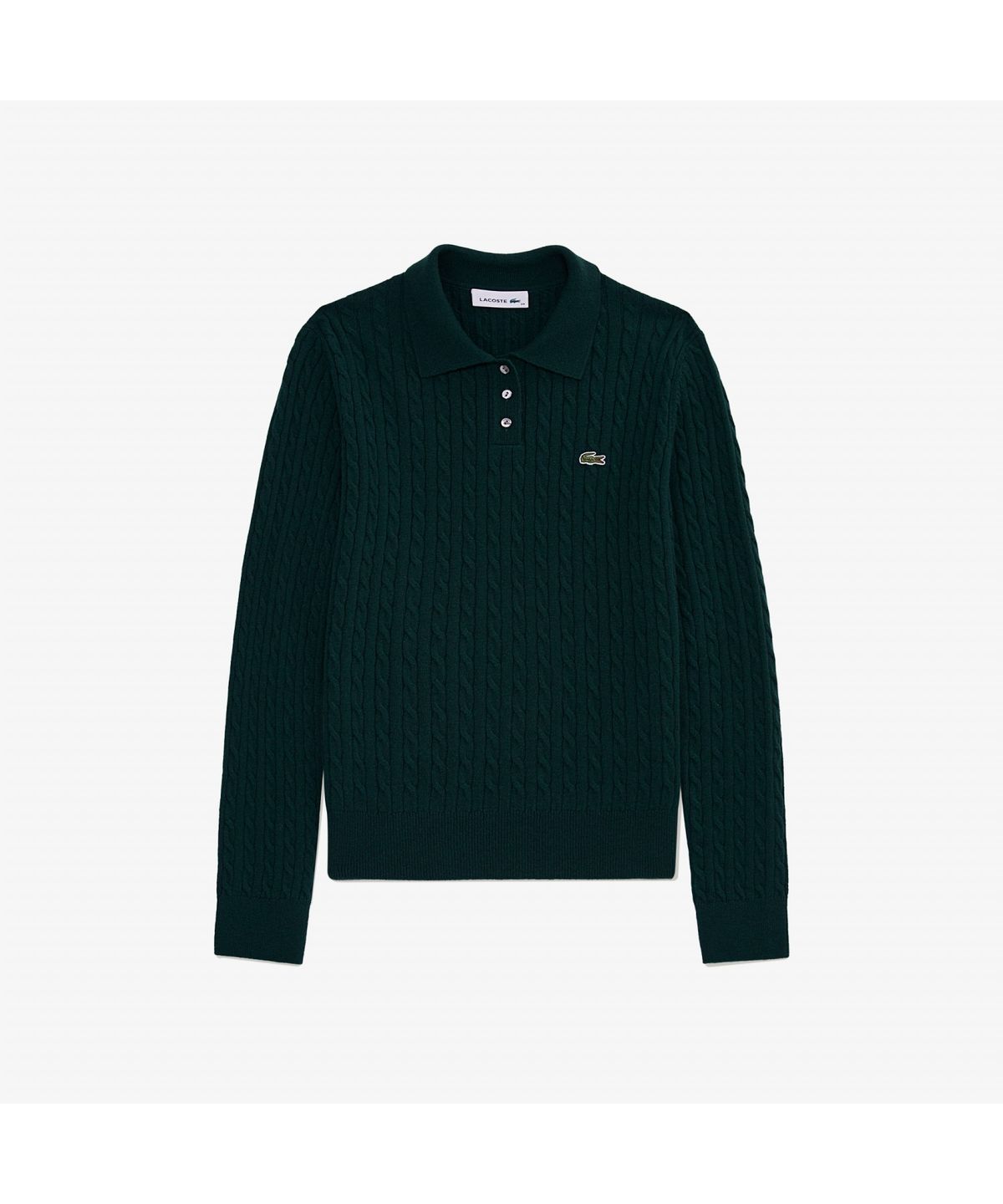 라코스테(LACOSTE) 여성 케이블 긴팔 폴로 스웨터 AF207E-55N YZP