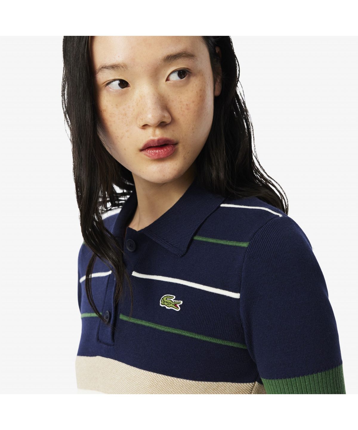 라코스테(LACOSTE) 여성 MIF 컬러블럭 폴로 스웨터 AF4009-55N 9IY