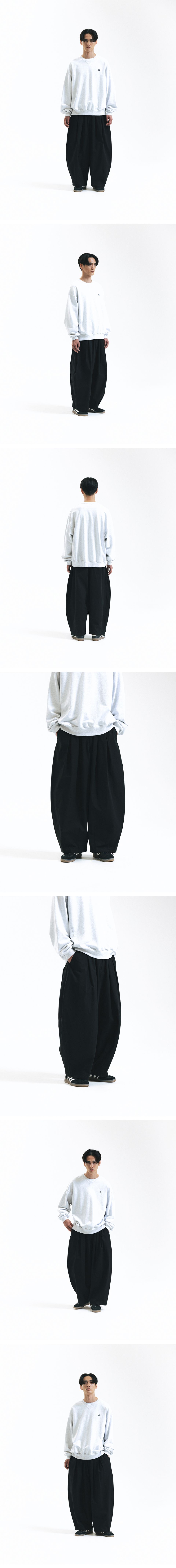 MUSINSA | ANGLAN Essential Easy Balloon Pants - Black