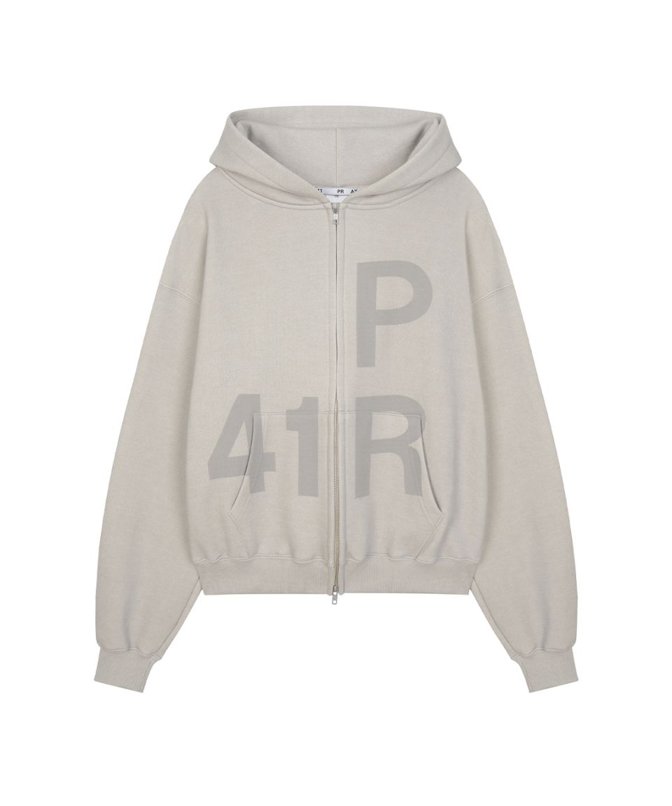 41pray Graphic Zip Up Hoodie シズニルック 韓国 MUSINSA公式 | 41PRAY Graphic Zip Up Hoodie / Light Grey
