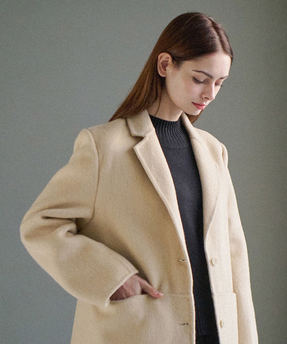 블랑유(BLANCU) 소프트 테일러드 핸드메이드 코트_2 Colors