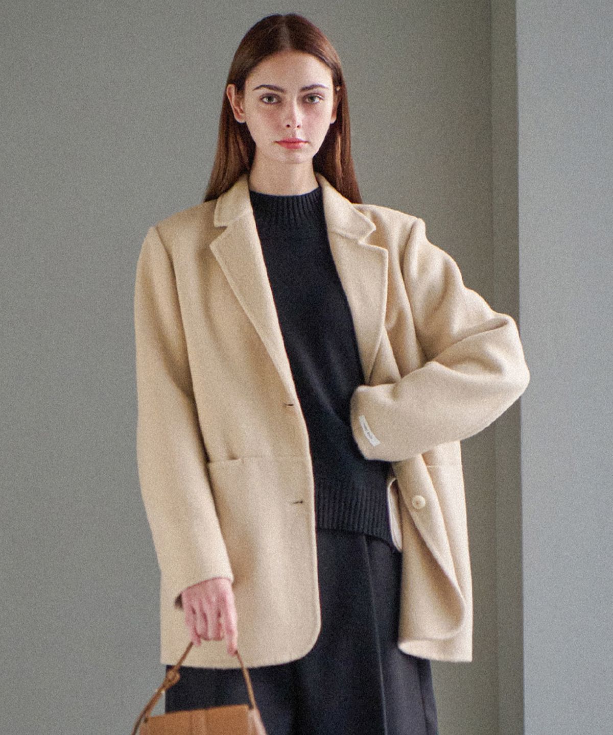 블랑유(BLANCU) 소프트 테일러드 핸드메이드 코트_2 Colors