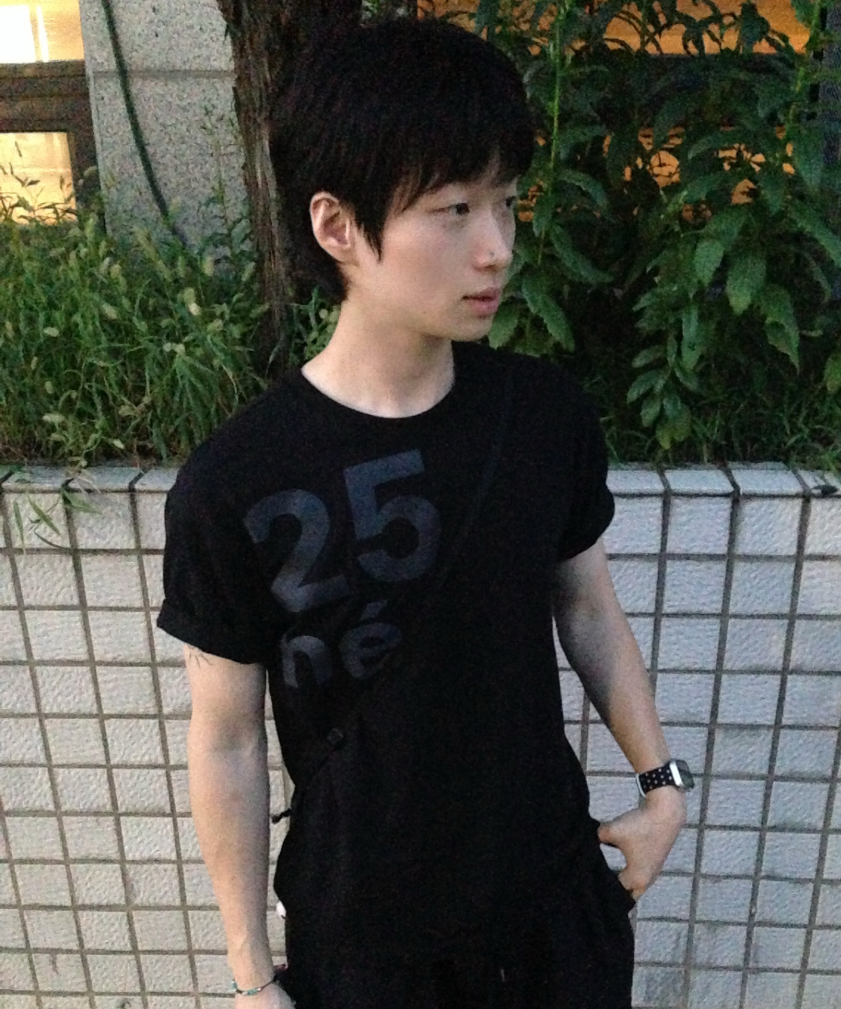 본엑스(BORNX) 25né Crop T-Shirt (Black)