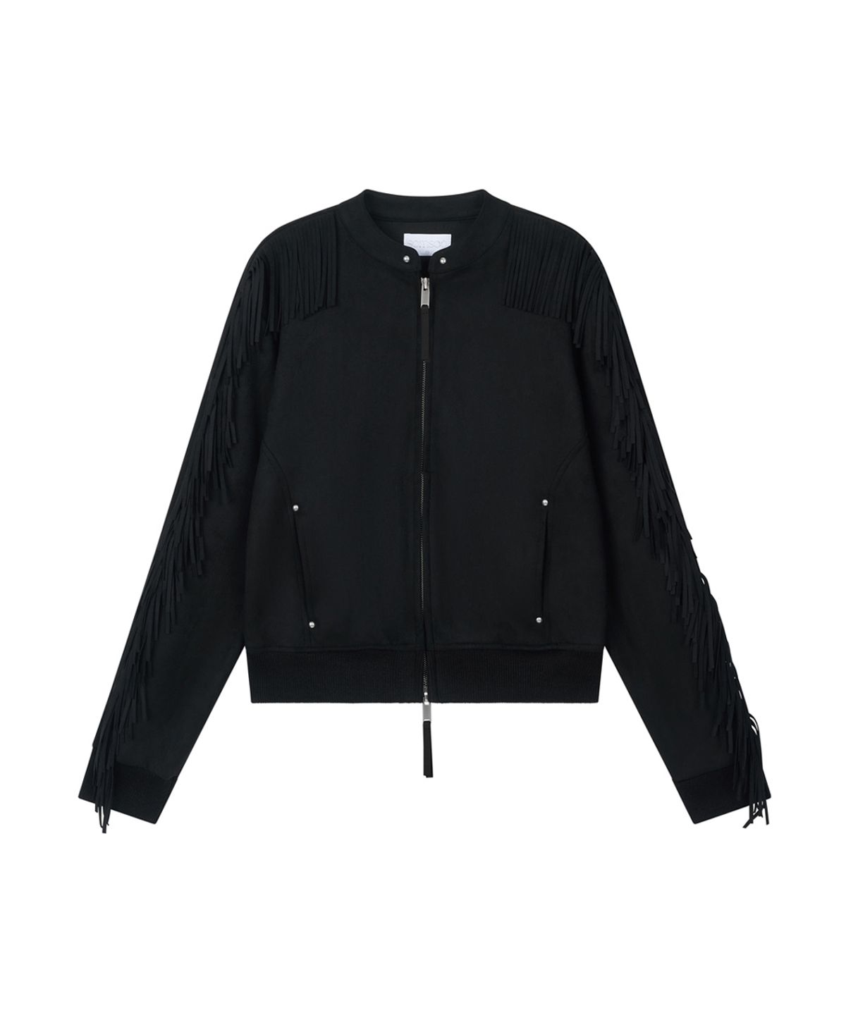 솜속(SOMSOC) KACEY SUEDE ZIP-UP_BLACK