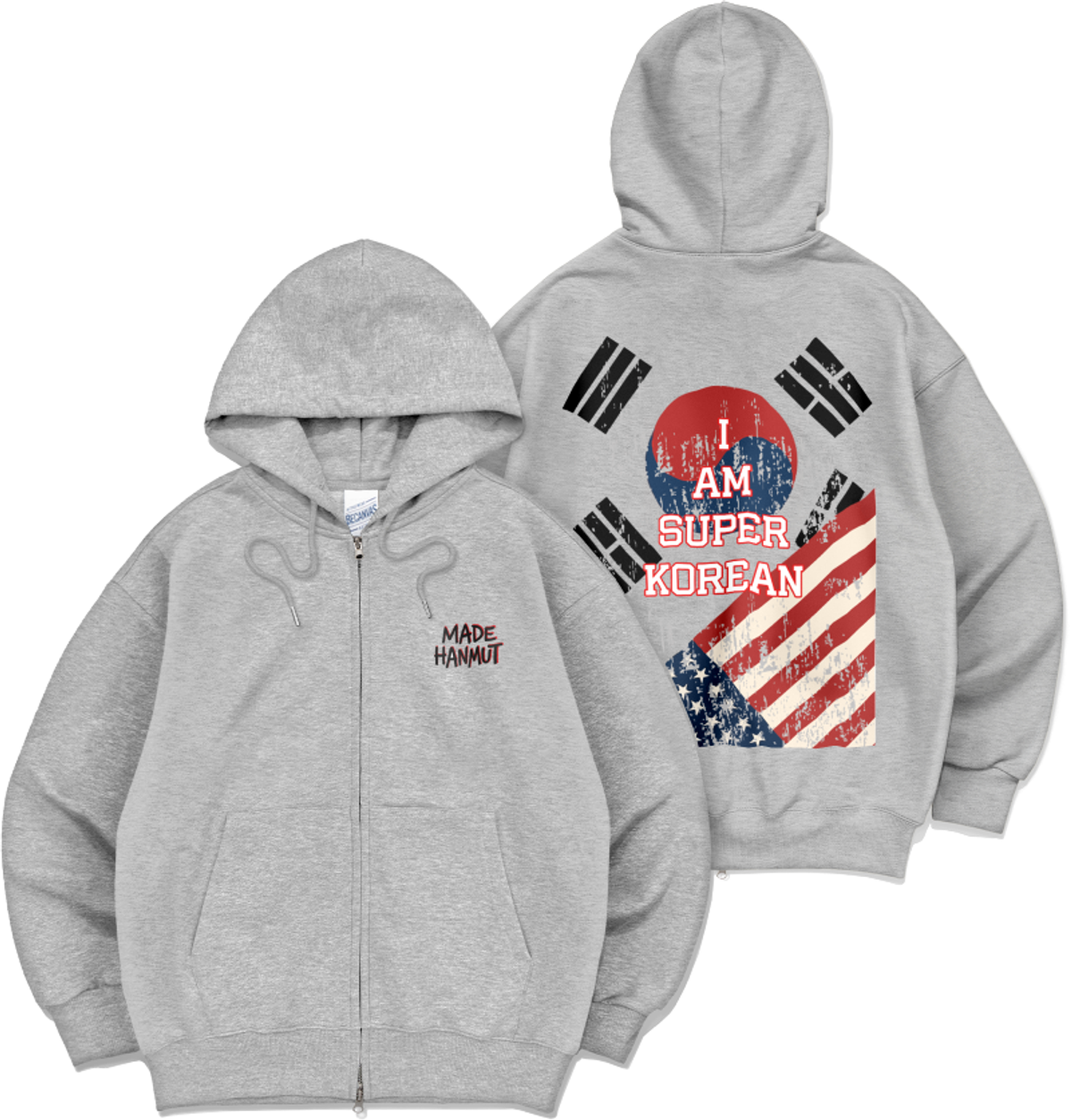 메이드한멋(MADEHANMUT) [기모선택] 2way 후드집업 (KOR X USA)
