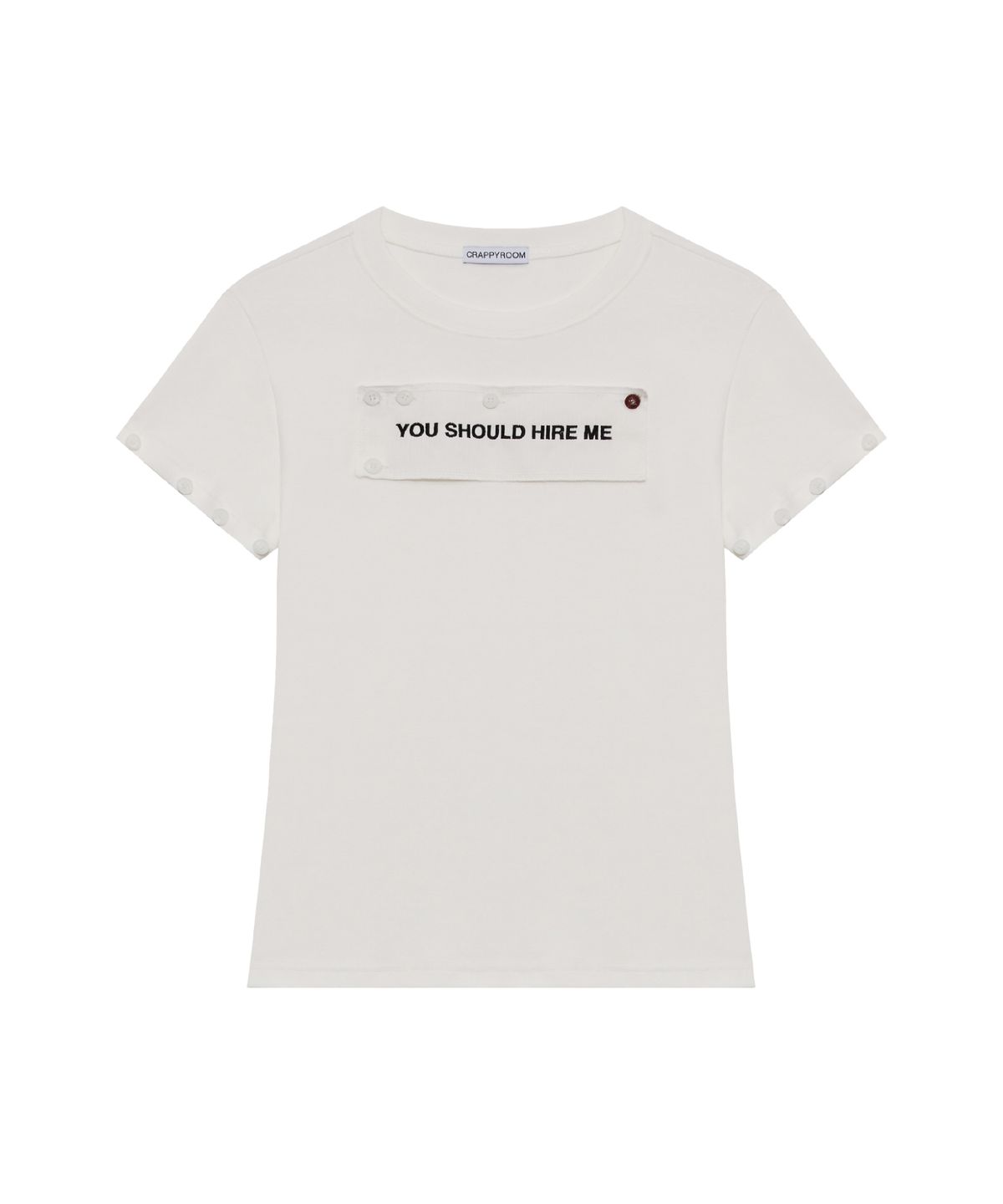 크래피룸(CRAPPYROOM) HIRE ME CONVERTIBLE  LONG SLEEVE (WHITE)