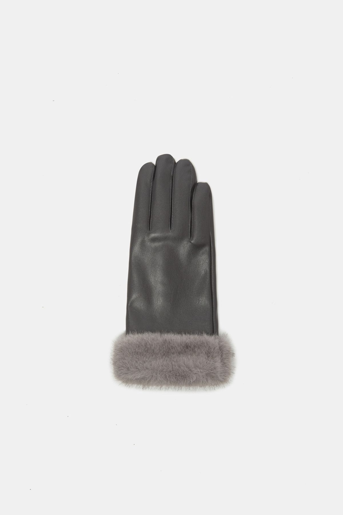 쿠론(COURONNE) Fur Trim Gloves_RCHAX25642GYX