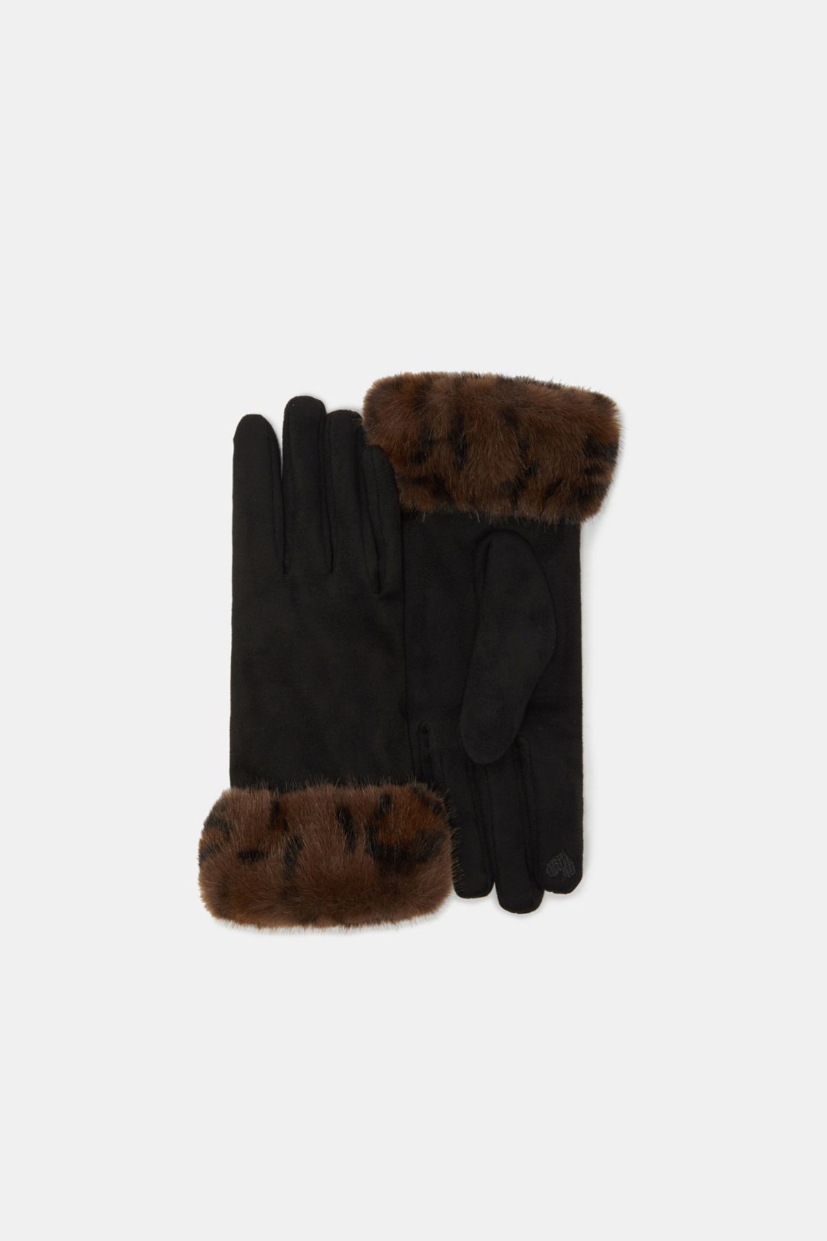 쿠론(COURONNE) Fur Trim Gloves_RCHAX25641BKX