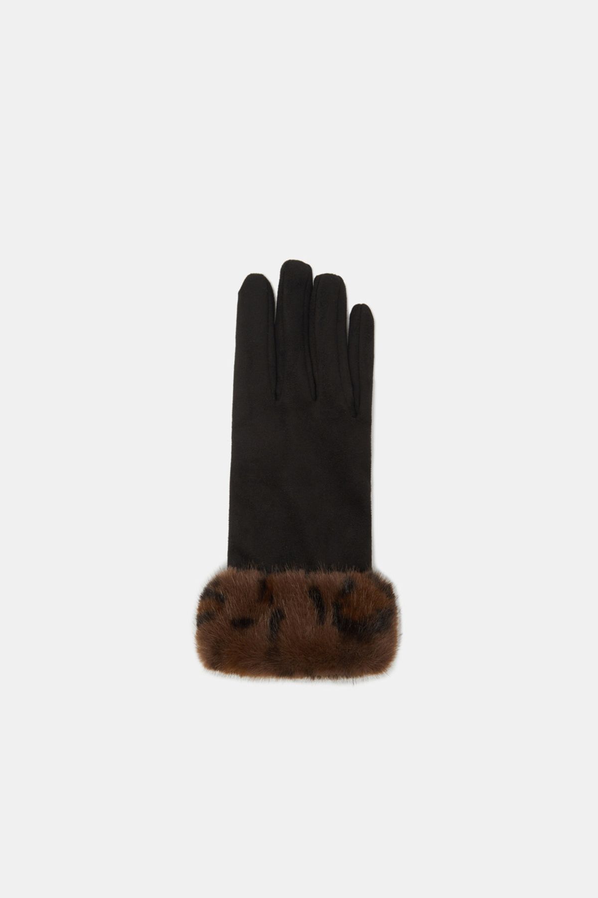 쿠론(COURONNE) Fur Trim Gloves_RCHAX25641BKX