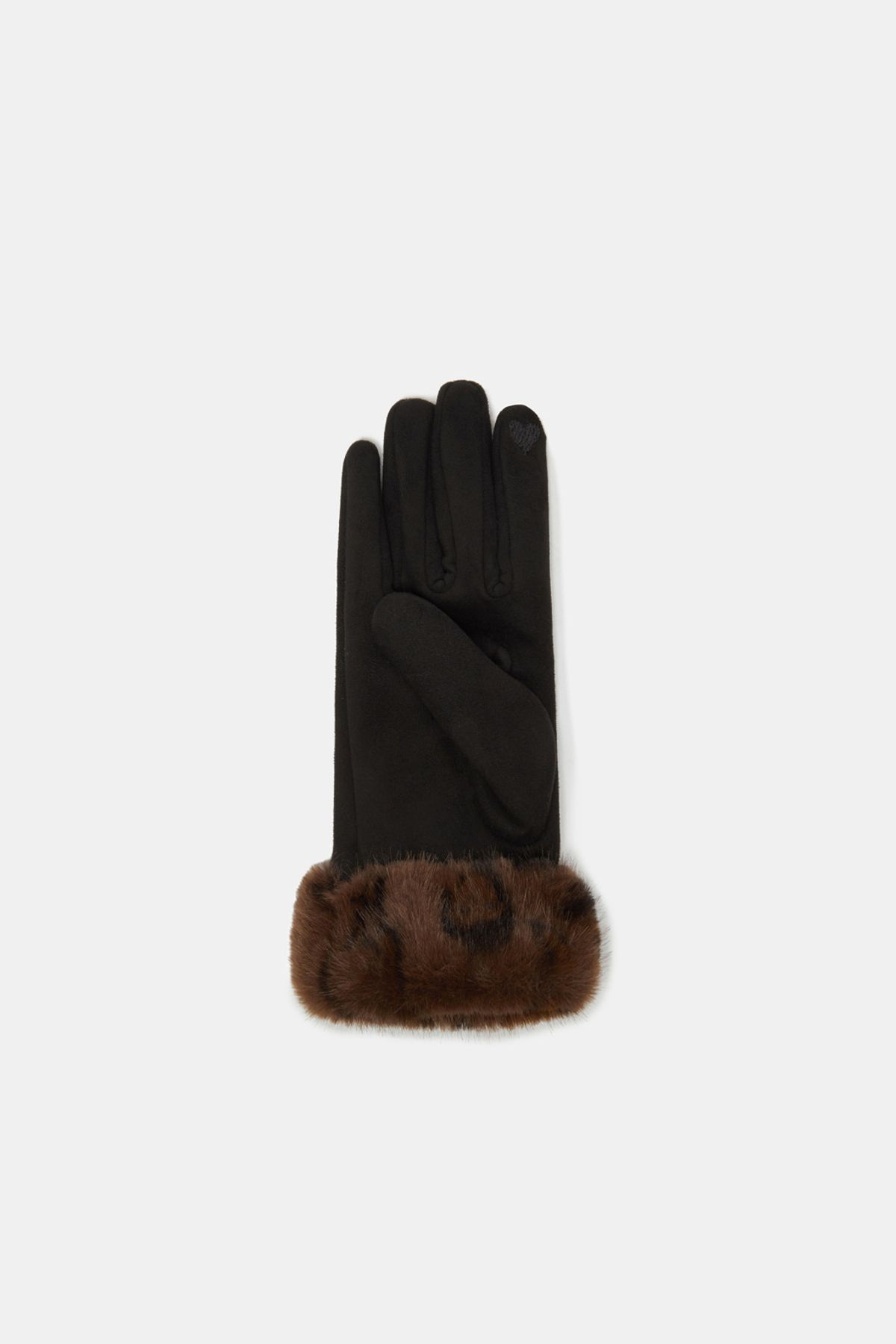 쿠론(COURONNE) Fur Trim Gloves_RCHAX25641BKX