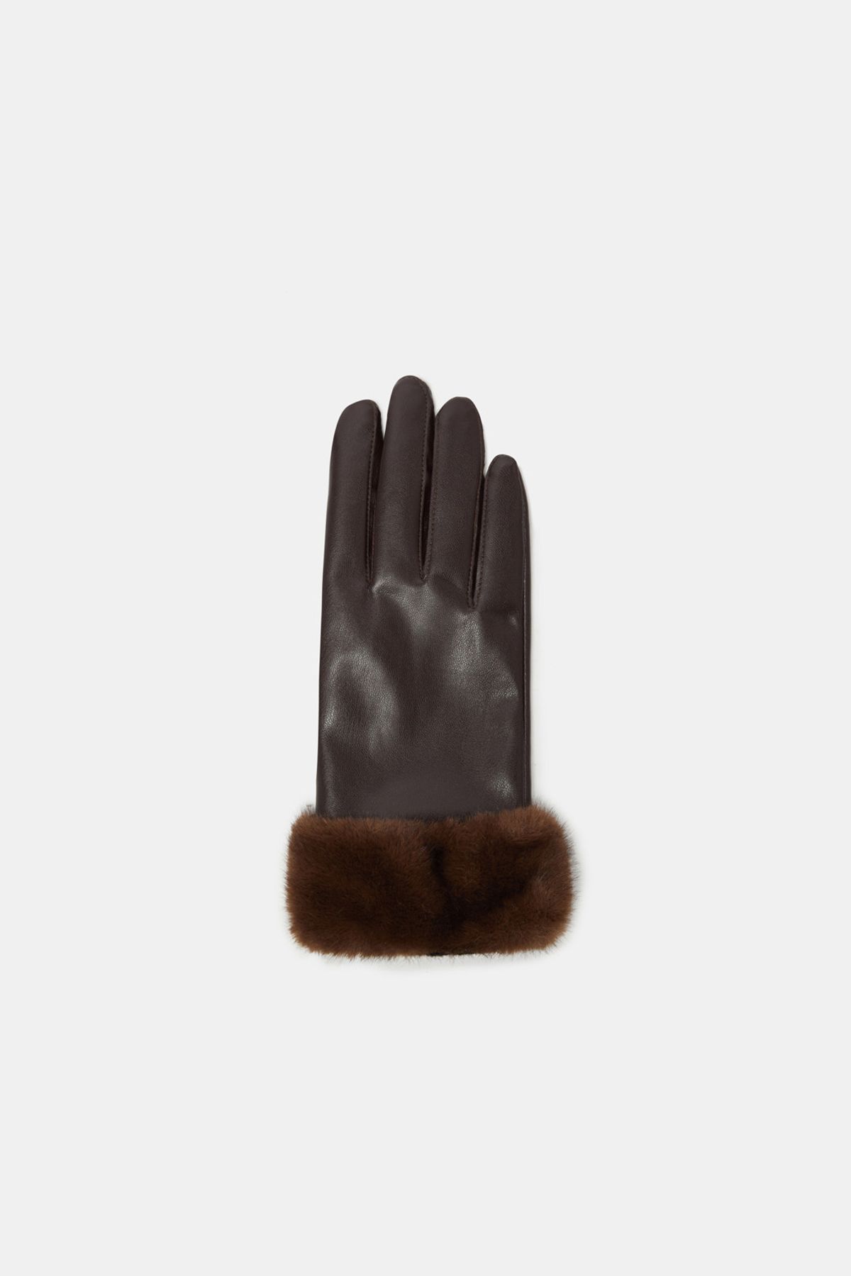 쿠론(COURONNE) Fur Trim Gloves_RCHAX25642BRD