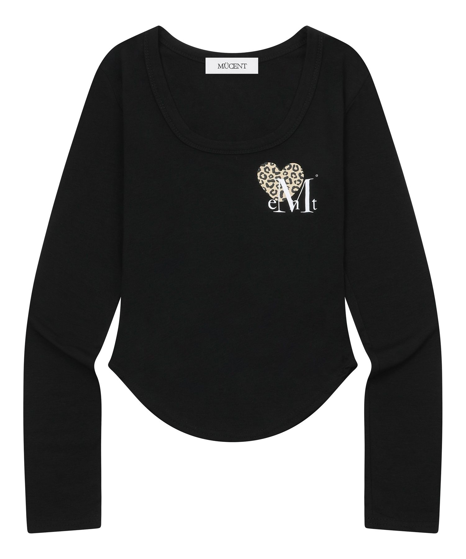 MUSINSA公式 | MUCENT シエラヒョピハートUネックローリング長袖T