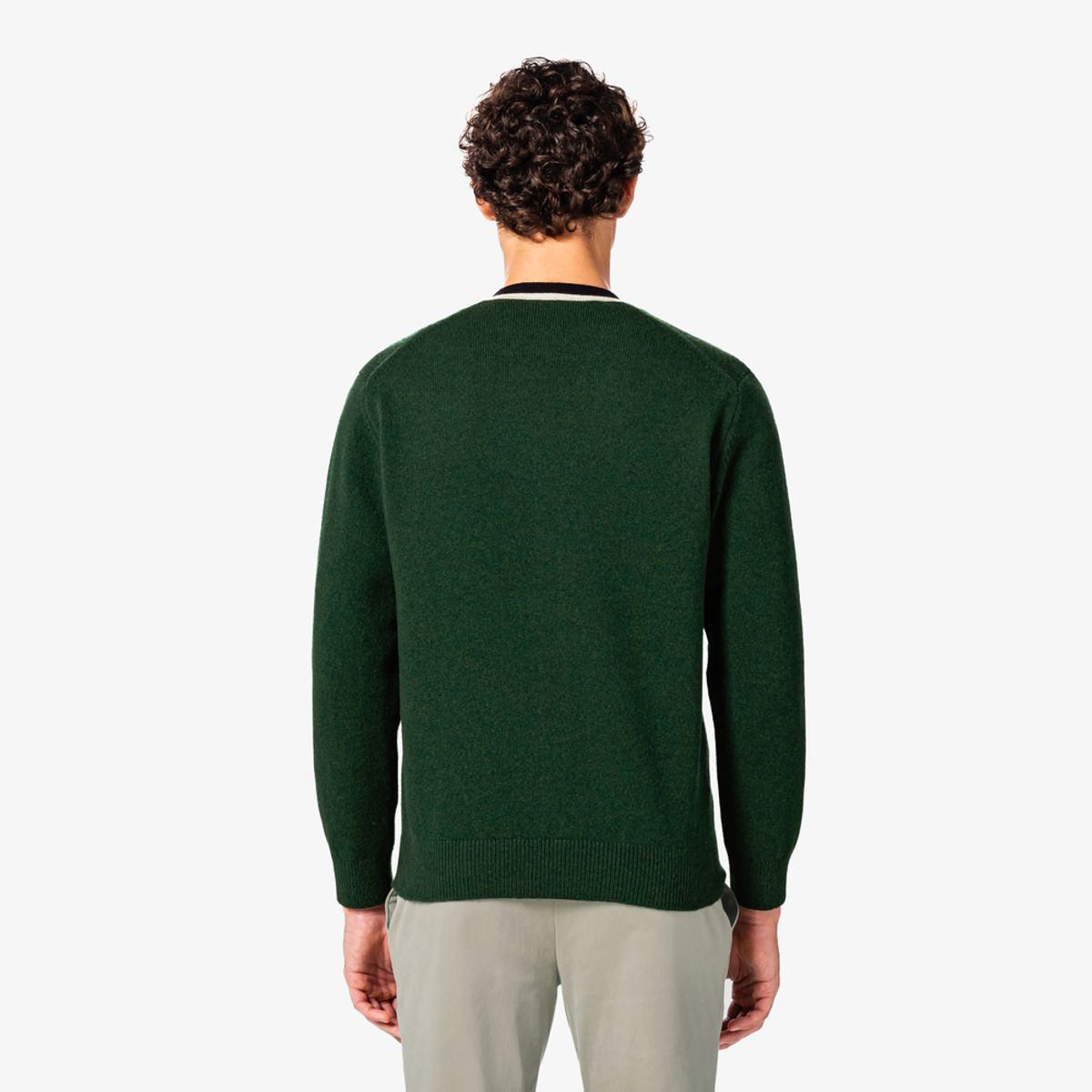 라코스테(LACOSTE) 남성 브이넥 방모 가디건 AH660E-55N YZP