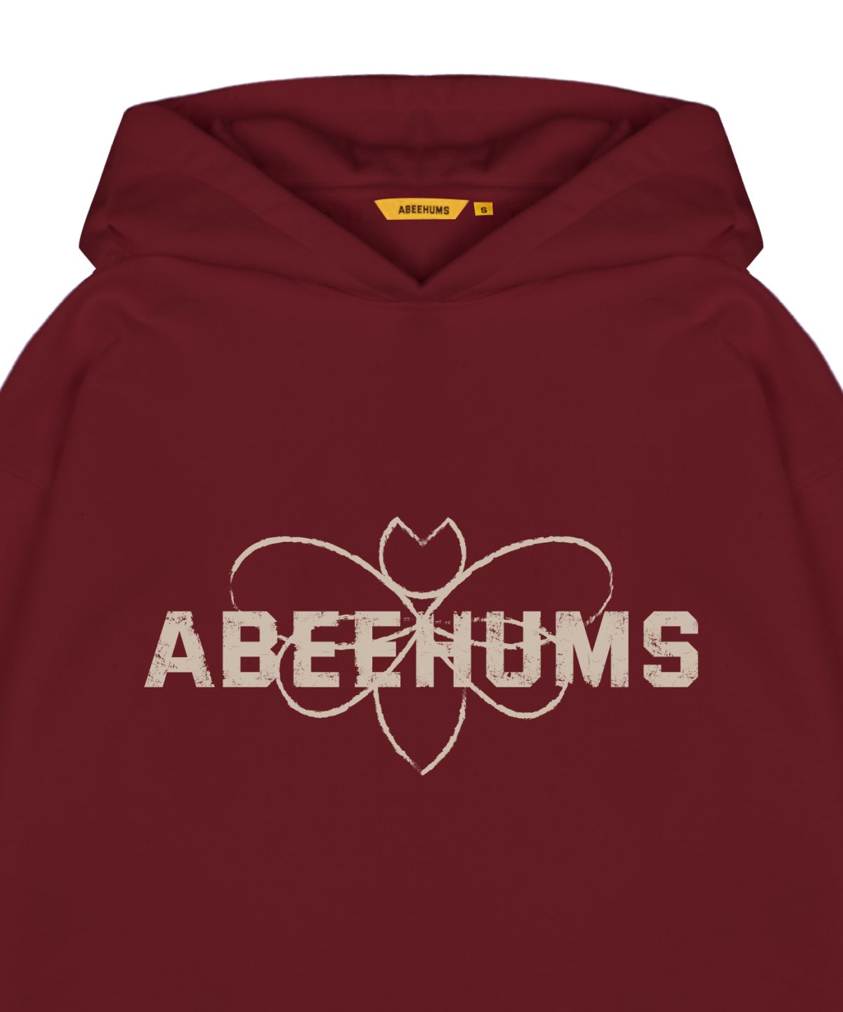 어비험즈(ABEEHUMS) 시그니처 로고 후드 스웨트셔츠 ABH357-107 버건디