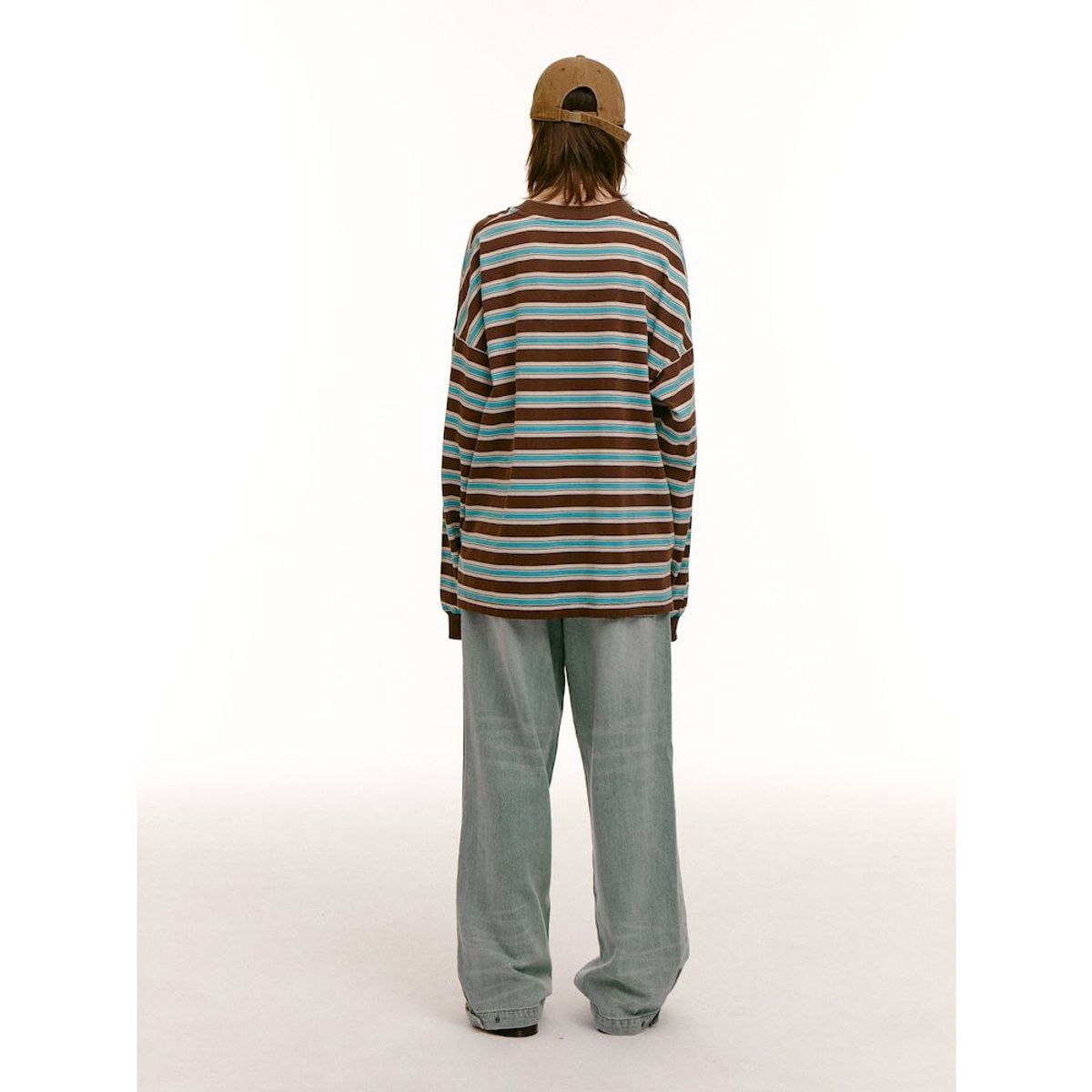샌드 사운드(SAND SOUND) (UNISEX) 오버덕 워싱 볼캡  옐로이시 브라운