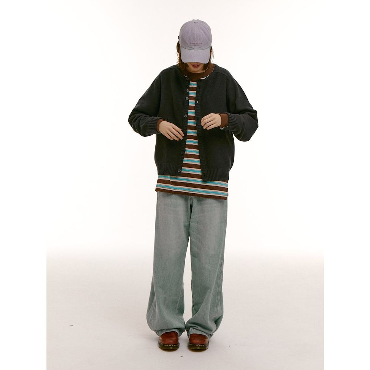 샌드 사운드(SAND SOUND) (UNISEX) 오버덕 워싱 볼캡  바이올렛