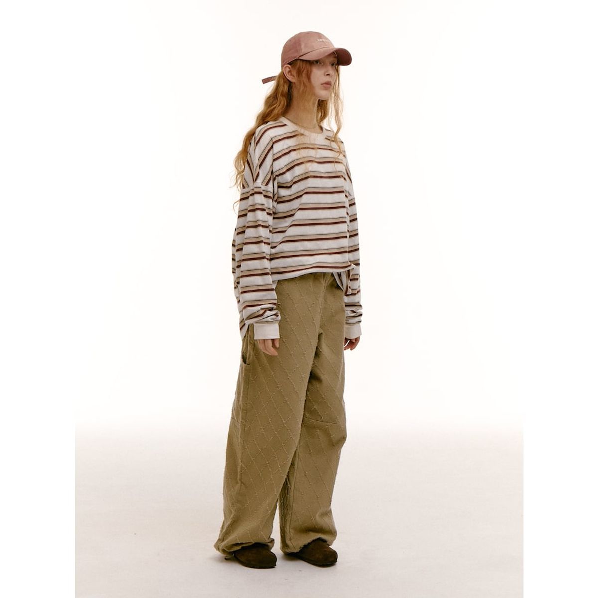 샌드 사운드(SAND SOUND) (UNISEX) 코튼 워싱 볼캡  핑크