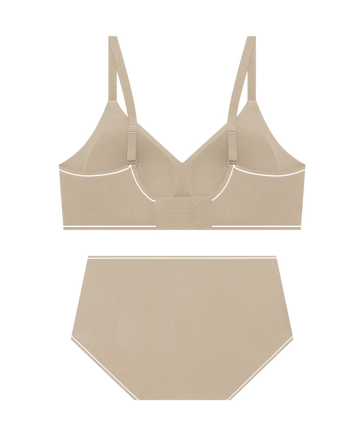 코데즈컴바인 이너웨어(CODES COMBINE INNERWEAR) 라인포인트 무빙젤리 스포츠 브라 팬티 세트_스킨