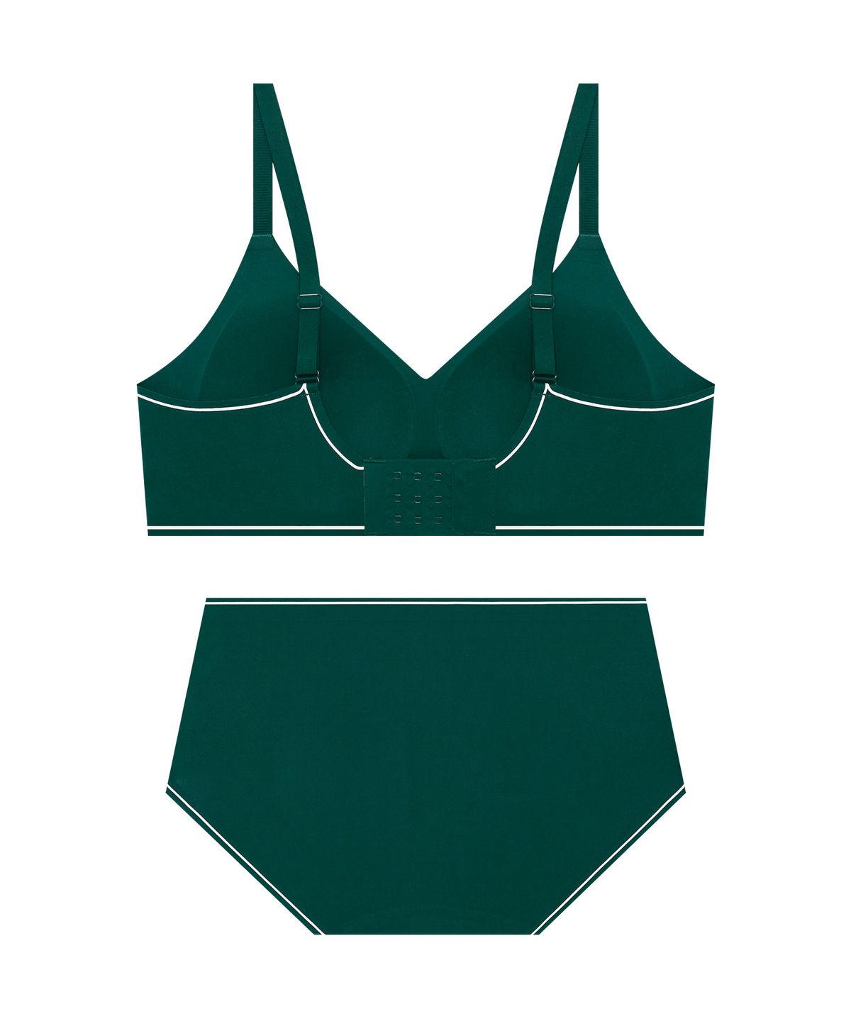 코데즈컴바인 이너웨어(CODES COMBINE INNERWEAR) 라인포인트 무빙젤리 스포츠 브라 팬티 세트_다크그린